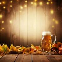 autunno birra Festival sfondo. illustrazione ai generativo foto