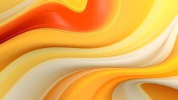 astratto ondulato sfondo. arancia, giallo, bianca colore. ai generato foto