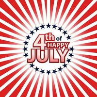 4 ° di luglio indipendenza giorno di Stati Uniti d'America rosso colore foto