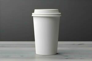 caffè carta tazza modello vuoto caffè carta boccale finto su copertina foto