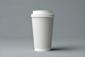 caffè carta tazza modello vuoto caffè carta boccale finto su copertina foto