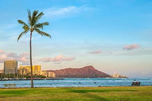 paesaggio urbano di honolulu sull'isola di oahu, hawaii, us