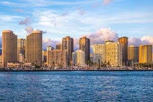 paesaggio urbano di honolulu sull'isola di oahu, hawaii, us foto