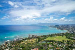 veduta aerea di honolulu su oahu, hawaii, us foto