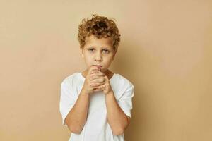 carino poco ragazzo figli di stile moda emozioni infanzia inalterato foto