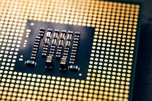 processore per computer con chip cpu foto
