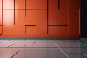 sfondo leggero interno modello camera interno parete moderno pavimento astratto minimo rendere. generativo ai. foto
