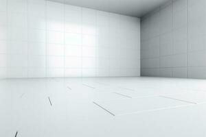 piedistallo leggero sfondo camera moderno parete minimo modello Schermo interno interno pavimento. generativo ai. foto