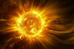 solare magnetico tempesta. ai generativo foto