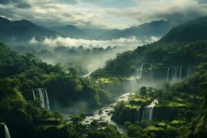 paesaggio di bellissimo cascata foto