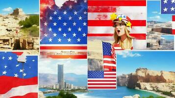 ai creare gratuito foto America collage concetto