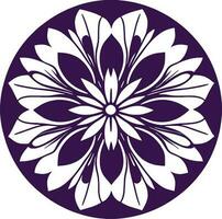 fiore logo vettore semplice astratto piatto mandala tatuaggio pianta colore fiorire fiorellino fioritura stampino foto