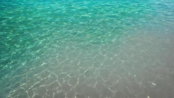 estate chiaro acqua, costa, spiaggia, luce del sole, ondulazione riflessione, trasparenza ai generato foto