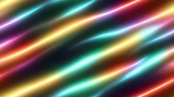 futuristico alto velocità arcobaleno colore neon leggero ai generato foto