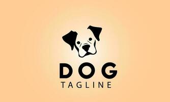 silhouette carino cane testa vettore illustrazione foto