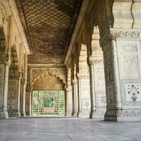 architettonico dettagli di lal qilà - rosso forte situato nel vecchio delhi, India, Visualizza dentro delhi rosso forte il famoso indiano punti di riferimento foto