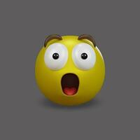 emoji giallo viso e emozione facciale espressione. 3d interpretazione foto