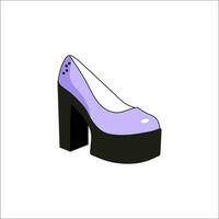 simbolo di femminismo viola lilla scarpe. Da donna diritti giorno. internazionale Da donna giorno. bianca sfondo foto