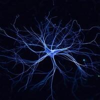 neurone illuminazione dentro mente ai generato foto