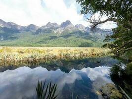 specchio laghi, terra del sud, nuovo Zelanda foto