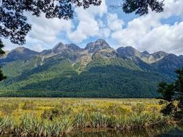 specchio laghi, terra del sud, nuovo Zelanda foto