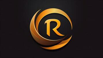 astratto logo di il lettera r, generato di ai foto