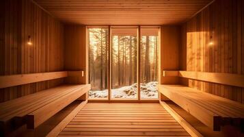 vuoto di legno sauna foto