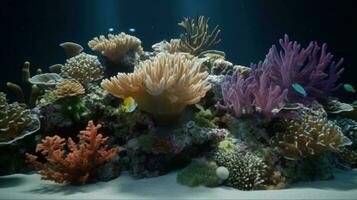 un' corallo barriere quotidiano ciclo a partire dal alimentazione per riposo foto