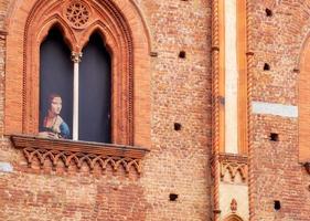 Dettaglio della facciata del palazzo ducale a vigevano in lombardia, nord italia