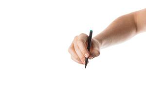scrittura a mano maschile con pennarello o pennarello. isolato su sfondo bianco.