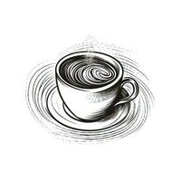nero tazza di caffè ai generato foto