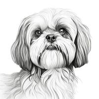 cucciolo shih tzu cane ai generato foto