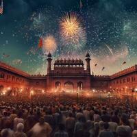 festival indipendenza giorno nel India realistico design foto