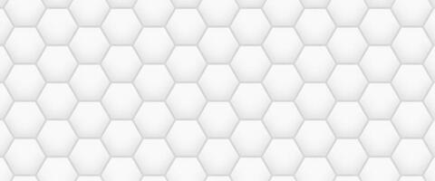 futuristico Favo mosaico bianca sfondo. realistico geometrico maglia cellule struttura. foto