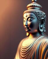strutturato realistico Budda statua con negativo spazio generativo ai di lessico, arte foto