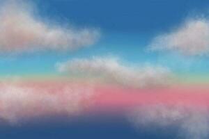 colore di cielo con nuvole per sfondo, morbido nuvole cielo di mano disegnato. foto