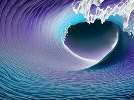 mare acqua onda blu viola struttura sfondo. generativo ai. foto