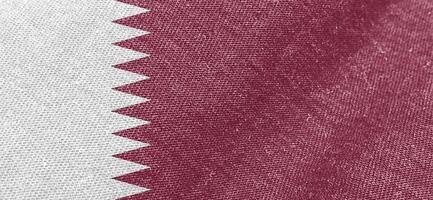 Qatar bandiera tessuto cotone Materiale largo bandiera sfondo foto