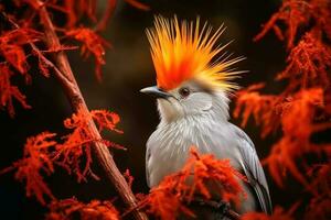 ipnotizzante uccello ritratto fotografia creato con generativo ai tecnologia. foto