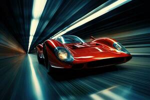 futuristico super gli sport auto velocità. generativo ai foto