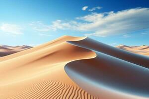 solitario sabbia dune orso testimone per il conseguenze di globale riscaldamento ai generato foto