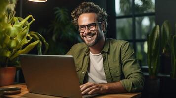 un' sorridente uomo d'affari generato ai foto