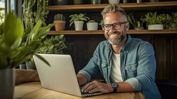 un' sorridente uomo d'affari generato ai foto