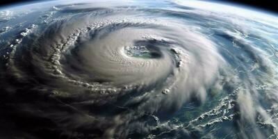 uragano di tempesta tropicale ciclone naturale disastro, ai generato foto