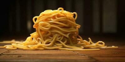 spaghetto immediato cibo sfocato sfondo, ai generare e foto