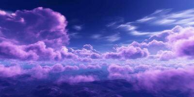 nube viola cielo copia spazio sfocato sfondo, ai generato foto