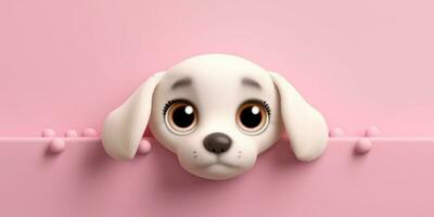 cane carino animale argilla cartone animato animazione, ai generato foto