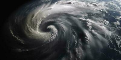 uragano di tempesta tropicale ciclone naturale disastro, ai generato foto