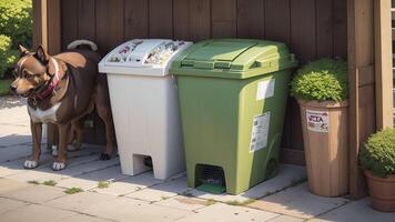 conservazione nostro parchi pulito un' sostenibile soluzione per cane sciupare. ai generato. foto