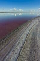 soluzione salina lago nel pampa paesaggio, la pampa Provincia, patagonia, argentina foto